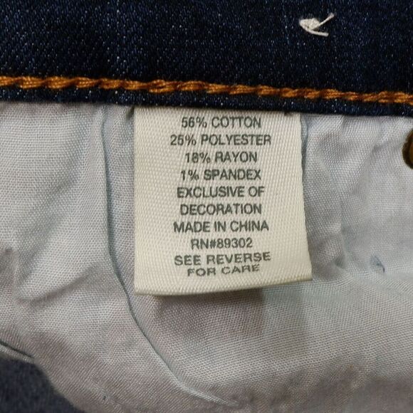 Mudd Jeans Juniors Size 7 Skinny Distressed Patched Stretch Blue Denim 28 x 28.5 - Picture 8 of 9